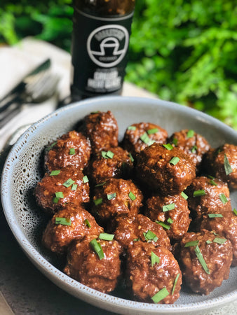Grilled Meat Glazed Meatballs