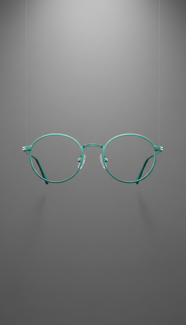 Mint Teal titanium round frame