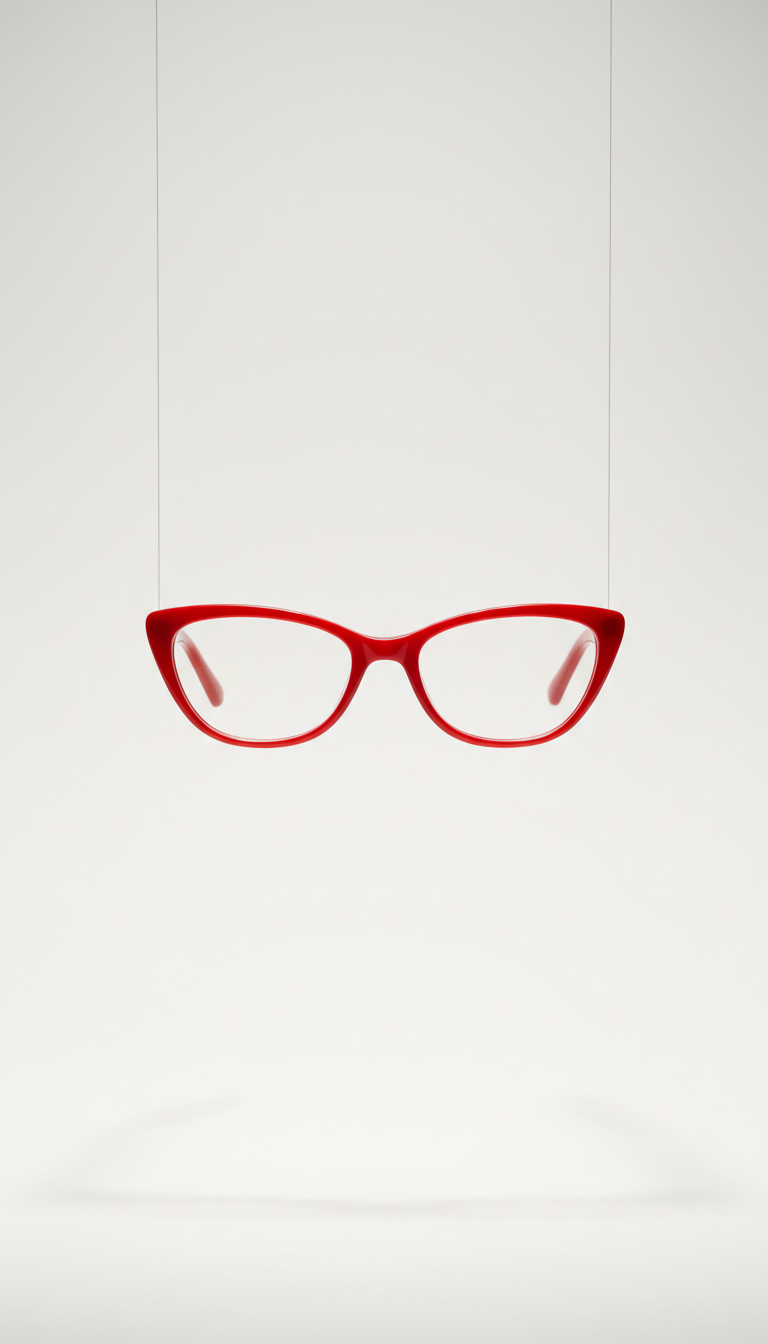 Vivid Red cat-eye acetate frame