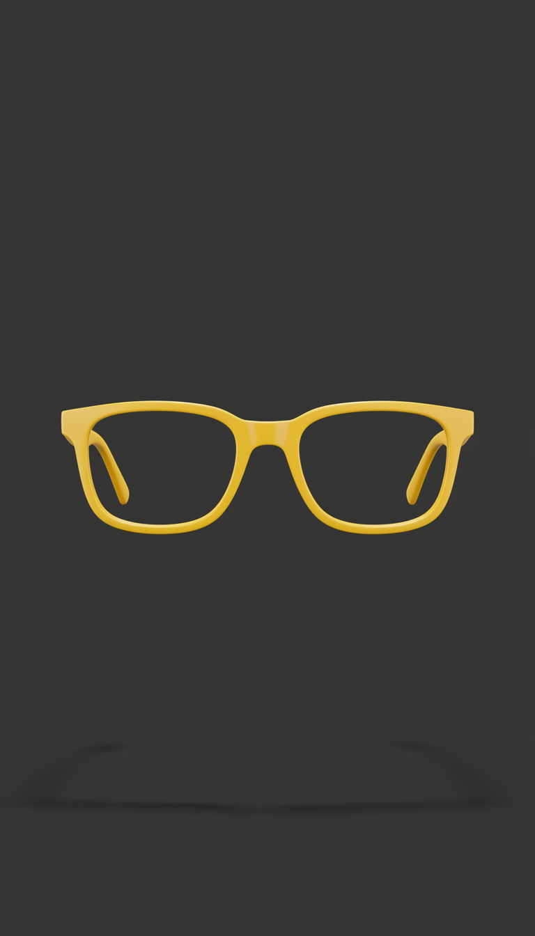 Signal Yellow acetate square frame