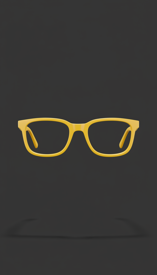 Signal Yellow acetate square frame